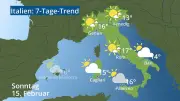 7-Tage-Wettertrend für Italien: Prognosen für Rom, Venedig, Sizilien und Sardinien