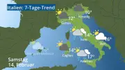 7-Tage-Wettertrend für Italien: Rom, Venedig, Sizilien und Sardinien im Fokus