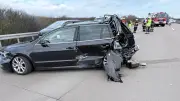 A9 bei Coswig nach Auffahrunfall eine Stunde voll gesperrt - Stau nach Unfall