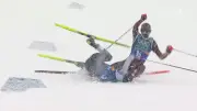 Doppel-Sturz im Schnee: Deutsche Kombinierer verlieren Medaille nach Führung