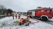 Feuerwehreinsatz in Krusenkrien: Stundenlanges Pumpen gegen Überschwemmungen