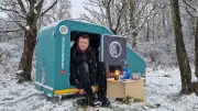 Magdeburger baut Mini-Camper für E-Bike: Minimalistisches Zuhause auf Rädern