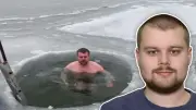 Trotz Mutters Verbot: Eisbaden im Greifswalder Bodden als Mutprobe