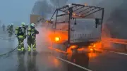 Vollsperrung der B86 nach Lkw-Brand: Straßenschäden befürchtet