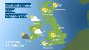 Wettervorhersage für Großbritannien und Irland: 7-Tage-Trend für England, Schottland, Wales und Irland