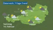 Wettervorhersage für Österreich: Regen, Schnee und Temperaturen im Detail