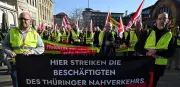 Thüringer Nahverkehr: Warnstreik legt Busse und Bahnen lahm - Verdi fordert bessere Arbeitsbedingungen