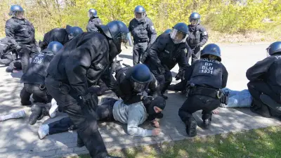 1. Mai: Bundespolizei trainiert Randale-Einsatz in Blumberg