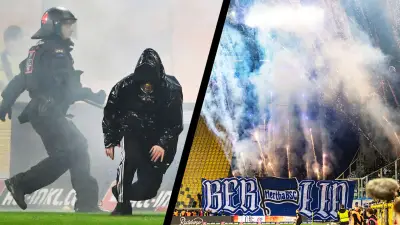 DFB-Ermittlungen nach Ausschreitungen: Dynamo Dresden und Hertha BSC drohen harte Sanktionen