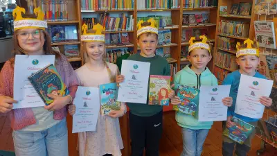 Fünf Lesekönige in Gatersleben: Grundschule kürt beste Vorleser in Bibliothek