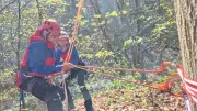 Bergwacht Thale trainiert im Klettergebiet Steinbachtal für Notfälle
