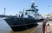 Korvette „Lübeck“ im Hamburger Hafen feierlich getauft