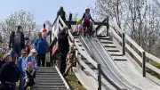 Kreis-Kinder- und Jugendolympiade: 60 junge Talente begeistern beim Skispringen in Harzgerode