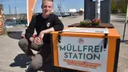 Neue Müllfrei-Station am Rostocker Stadthafen lädt zum Aufräumen ein