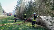Waldbrand bei Niesky: 70 Feuerwehrleute bekämpfen Feuer – Polizei ermittelt Brandstiftung