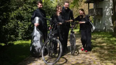 Armida-Quartett spielt Mozart für Milchkühe: Klassik im Kuhstall