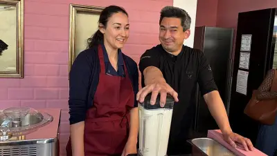 Eisbrunnen und Nakamura: Japanisches Kombu-Miso-Pistazien-Eis für den guten Zweck