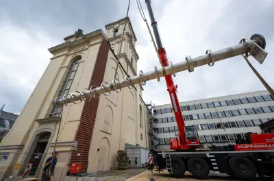 Garnisonkirche erhält tonnenschwere Stahlsäulen für Turmhaube