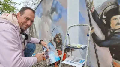 Graffiti in Halle: Michael Gensen lässt Hauswände Geschichte atmen