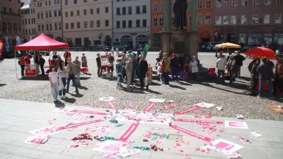 Mai-Kundgebung in Wittenberg: Ängste vor Krieg und Jobverlust dominieren