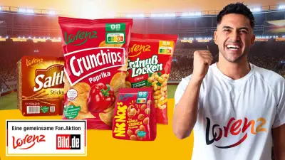 Nadiem Amiri jubelt: Lorenz Snacks Aktion mit Preisen