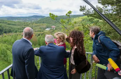 Neue Aussichtsplattform am Wismut-Schacht 371 in Hartenstein eröffnet