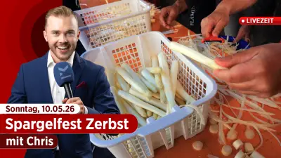 Spargelfest Zerbst: LIVEZEIT mit Chris bei der Spargelschäl-WM