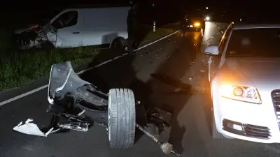 Wildunfall auf B14: Fahrer unter Alkoholeinfluss