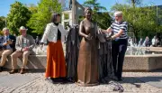 Baronin Julie von Cohn-Oppenheim: Bronzefigur am Dessauer Stadtparkbrunnen enthüllt