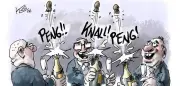 Cartoons des Monats April: Karikaturen im Überblick