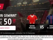 Champions League: 50,00 Quote auf Bayern-Sieg gegen PSG bei Tipico