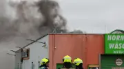 Großbrand in Gera: Autowaschanlage komplett zerstört