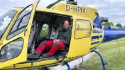 Hubschrauber bekämpft Eichenprozessionsspinner in Jessen bei idealem Wetter