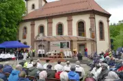 Männerwallfahrt im Eichsfeld trotz Regen mit tausenden Besuchern