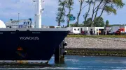 Seuchenschiff Hondius liegt im Rotterdamer Hafen