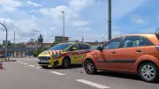 Unfall auf B181 in Merseburg: Notarztwagen kollidiert mit Pkw