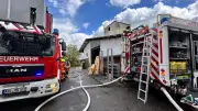 Verpuffung in Zörbiger Tischlerei: Feuerwehren stundenlang im Einsatz