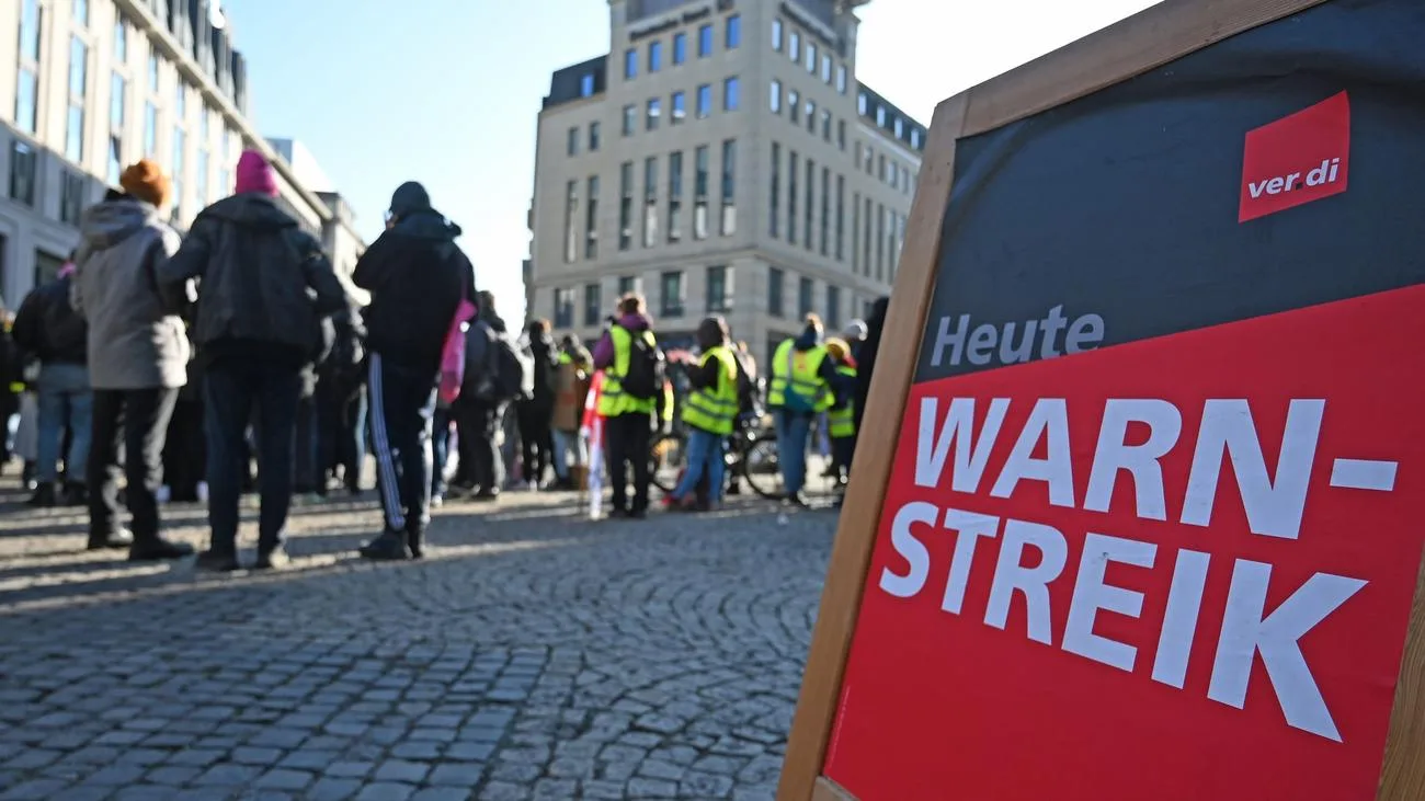 Verdi-Warnstreiks in Sachsen vor Tarifrunde