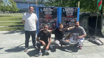 Hungerstreik vor Kanzleramt: Zehn Männer trotzen 40-Grad-Hitze