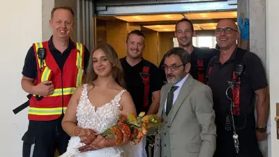 München: Feuerwehr rettet Braut aus Aufzug – Hochzeit gerettet