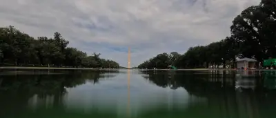 Trump droht mit zehn Jahren Haft für Vandalismus an Reflecting Pool