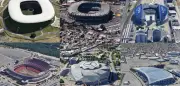 16 Stadien für die größte WM aller Zeiten in 3D-Videos