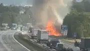 A6 bei Heilbronn: Lkw-Brand sorgt für stundenlange Vollsperrung