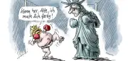 Cartoons der Woche: Trump im Käfig, KI rettet Politik, AfD-Motive