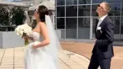 Drohnenabschuss über Hochzeitspaar in Saporischschja