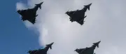 Eurofighter und US-F-16 fliegen am Dienstagabend über Berlin