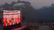 Öffentliches Public Viewing in Norwegen mit Haaland-Flair