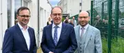 Neues Asylprüfzentrum am BER eröffnet: Dobrindt, Wilke und Redmann vor Ort