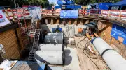 Tunnelbohrer unter Landsberger Allee: Berliner Wasserbetriebe geben Einblick