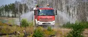 Waldbrand in Gohrischheide: Hitze und Wind erschweren Löscharbeiten